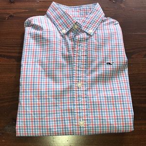 Boy’s Vineyard Vines Pink and Blue Button up